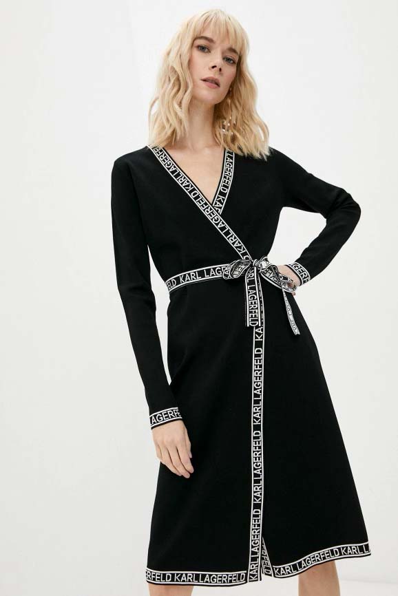 Vestido de Karl Lagerfeld color Negro para mujer