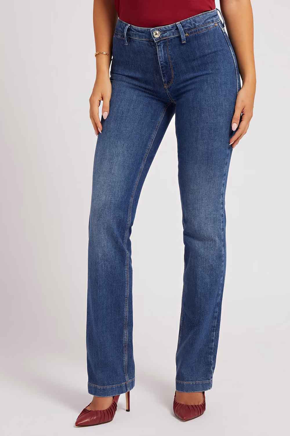 Pantalón de la marca Guess Jeans de color Jeans para mujer