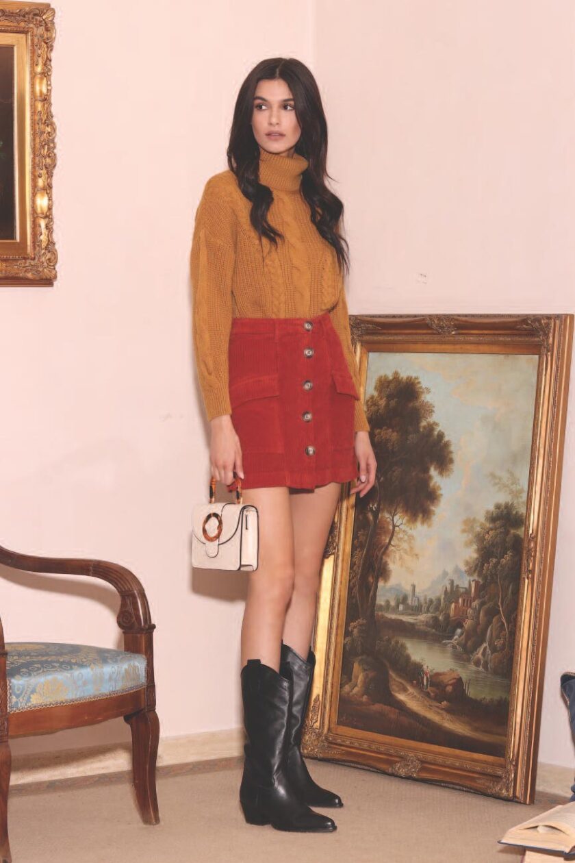 Falda Corta de la marca QGuapa Milano Marron