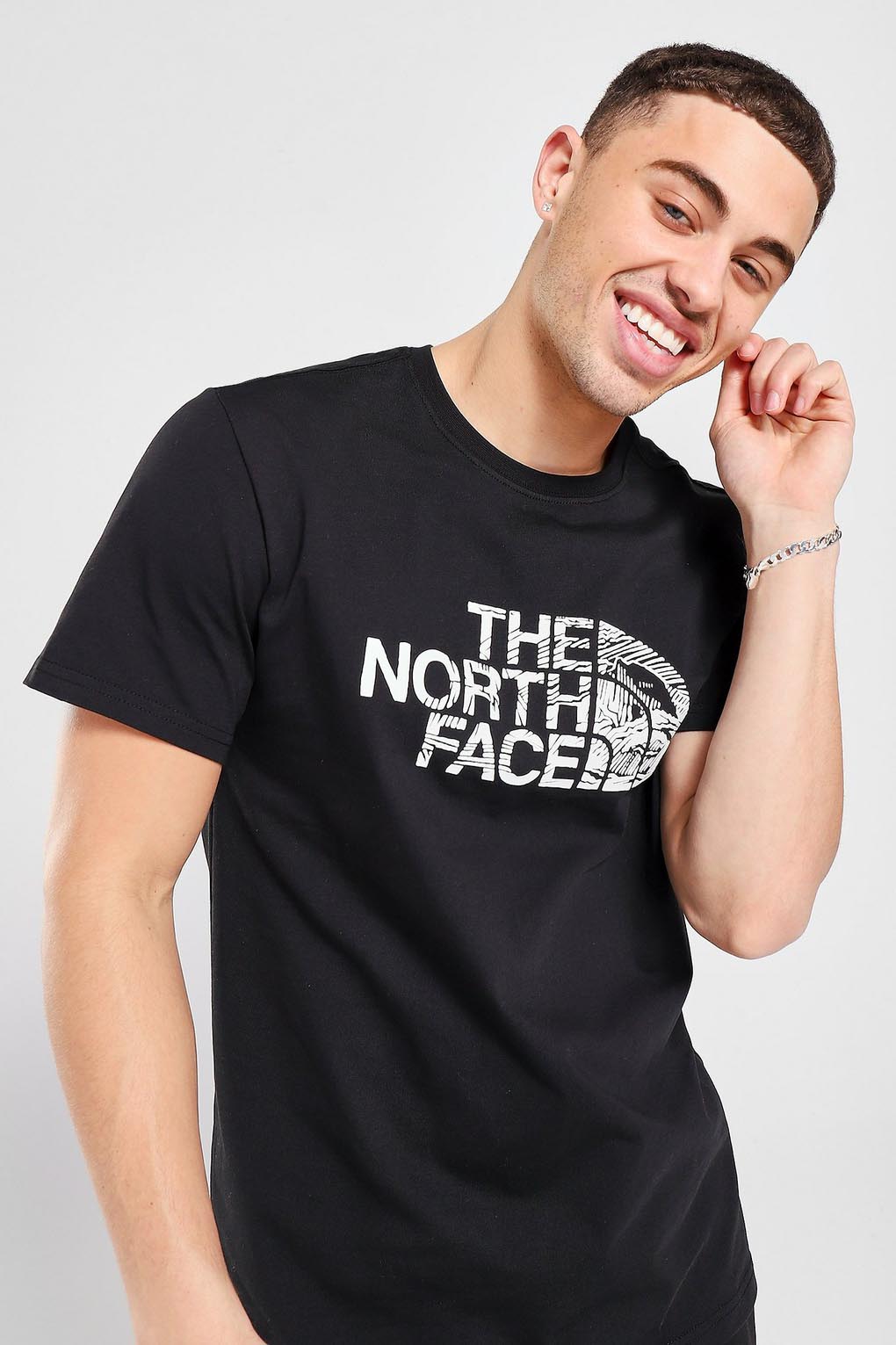 The North Face EASY TEE - Camiseta estampada - black/negro 
