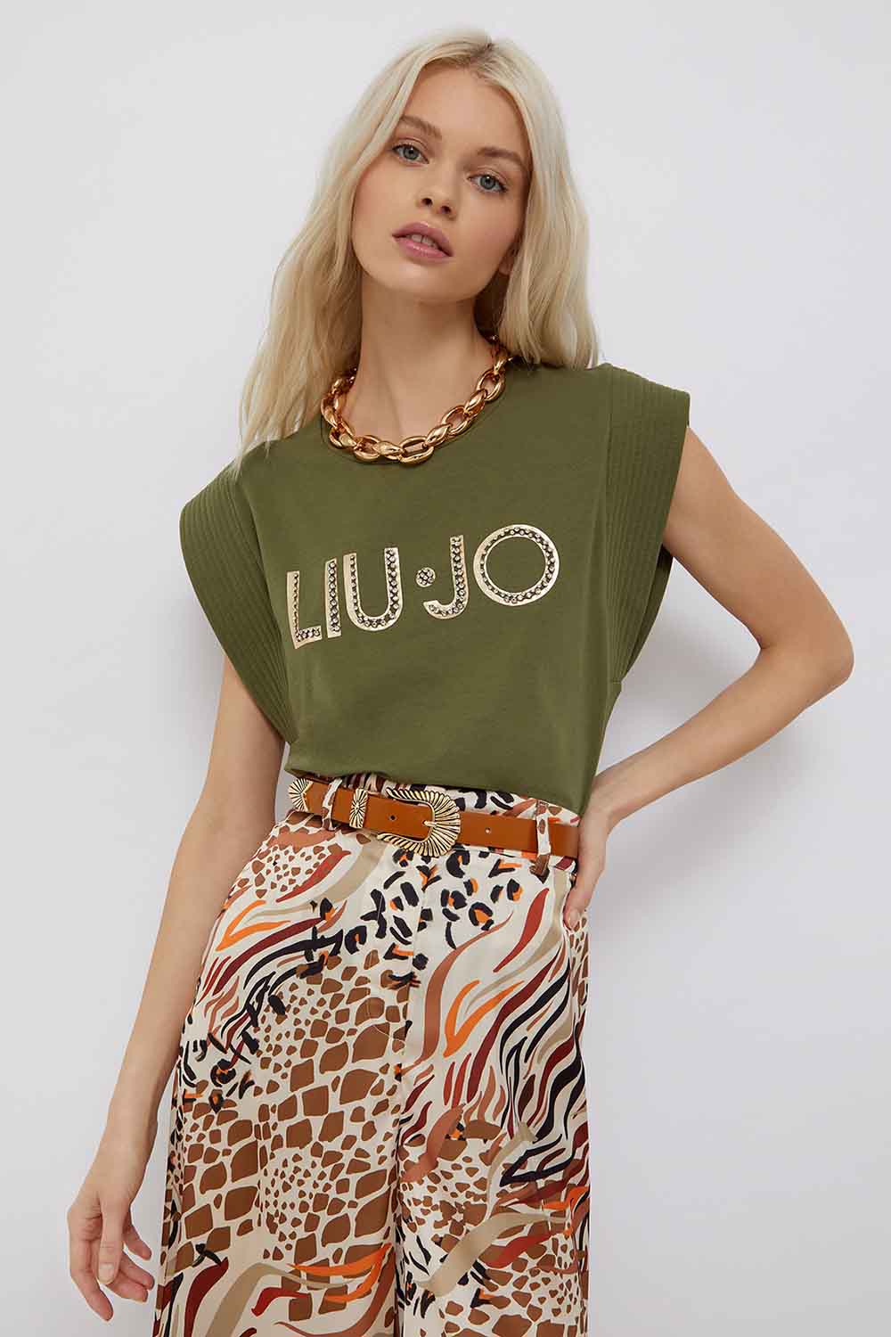 fiesta Húmedo Ponte de pie en su lugar Camiseta de la marca Liu·Jo de color Verde para mujer