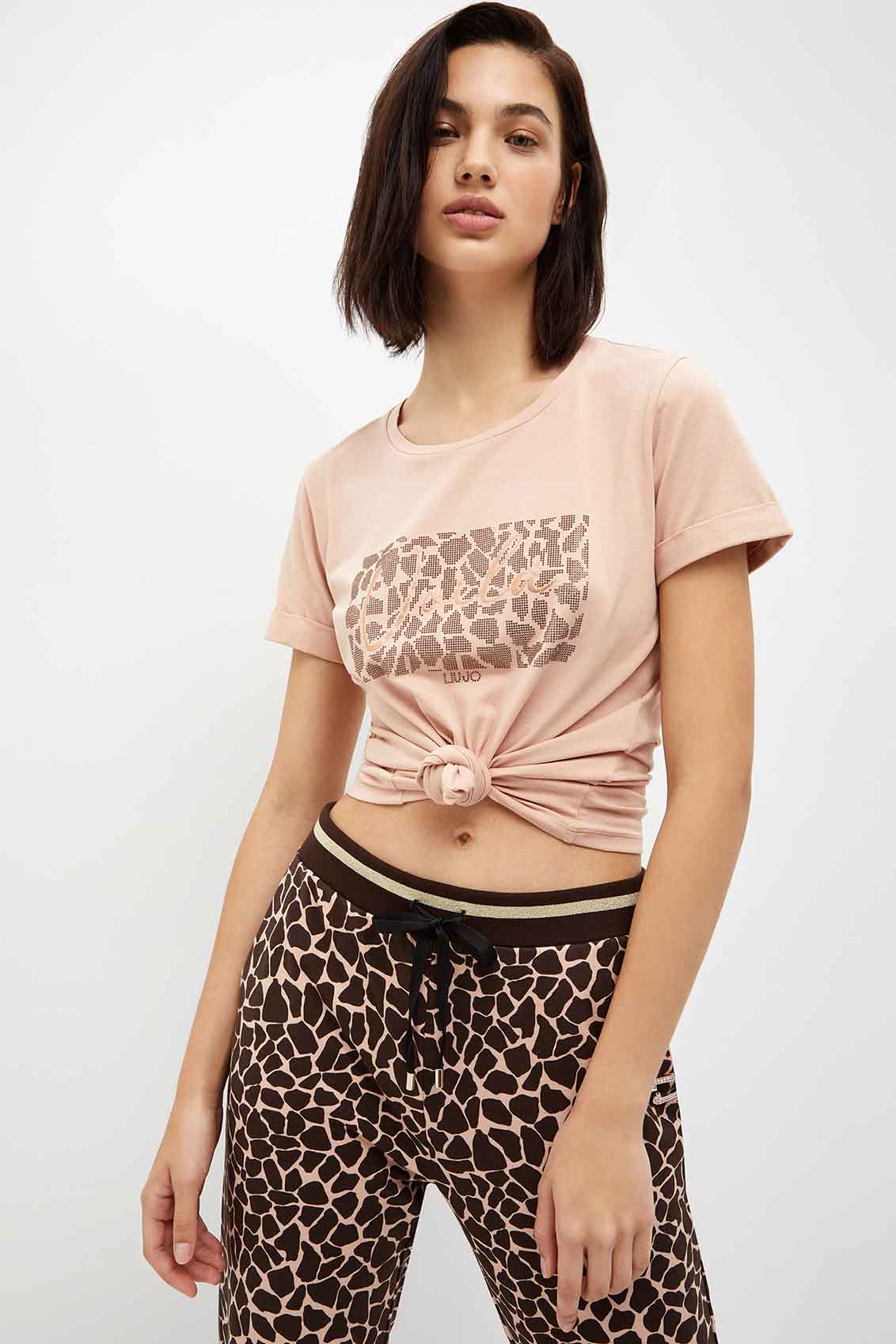 TA3182J5003 Camiseta de la marca Liu·Jo Coral