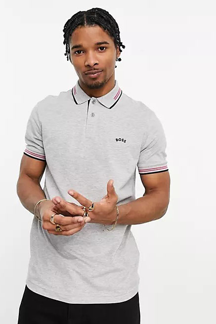 50469245gris Polo de la marca BOSS Gris