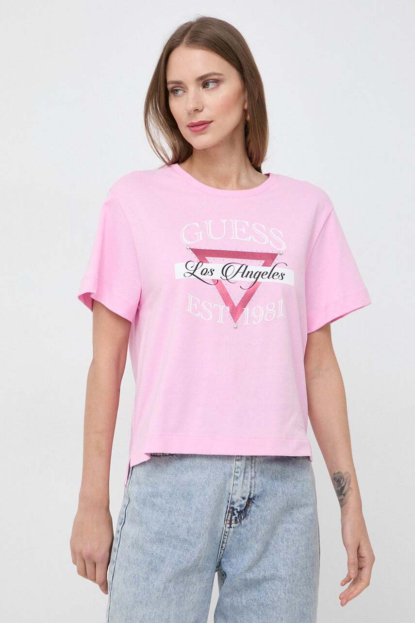 W4RI43K8FQ4 Capa de la marca Guess Jeans Rosa
