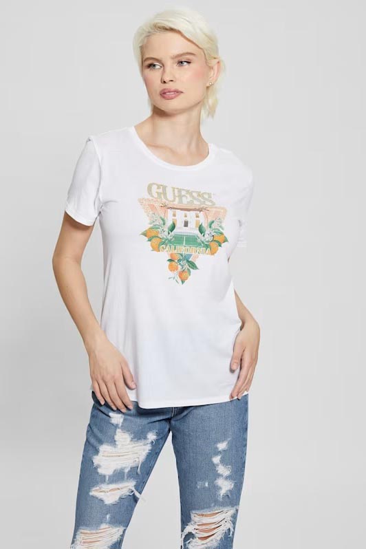 W4GI53K9SN1 Capa de la marca Guess Jeans Blanco