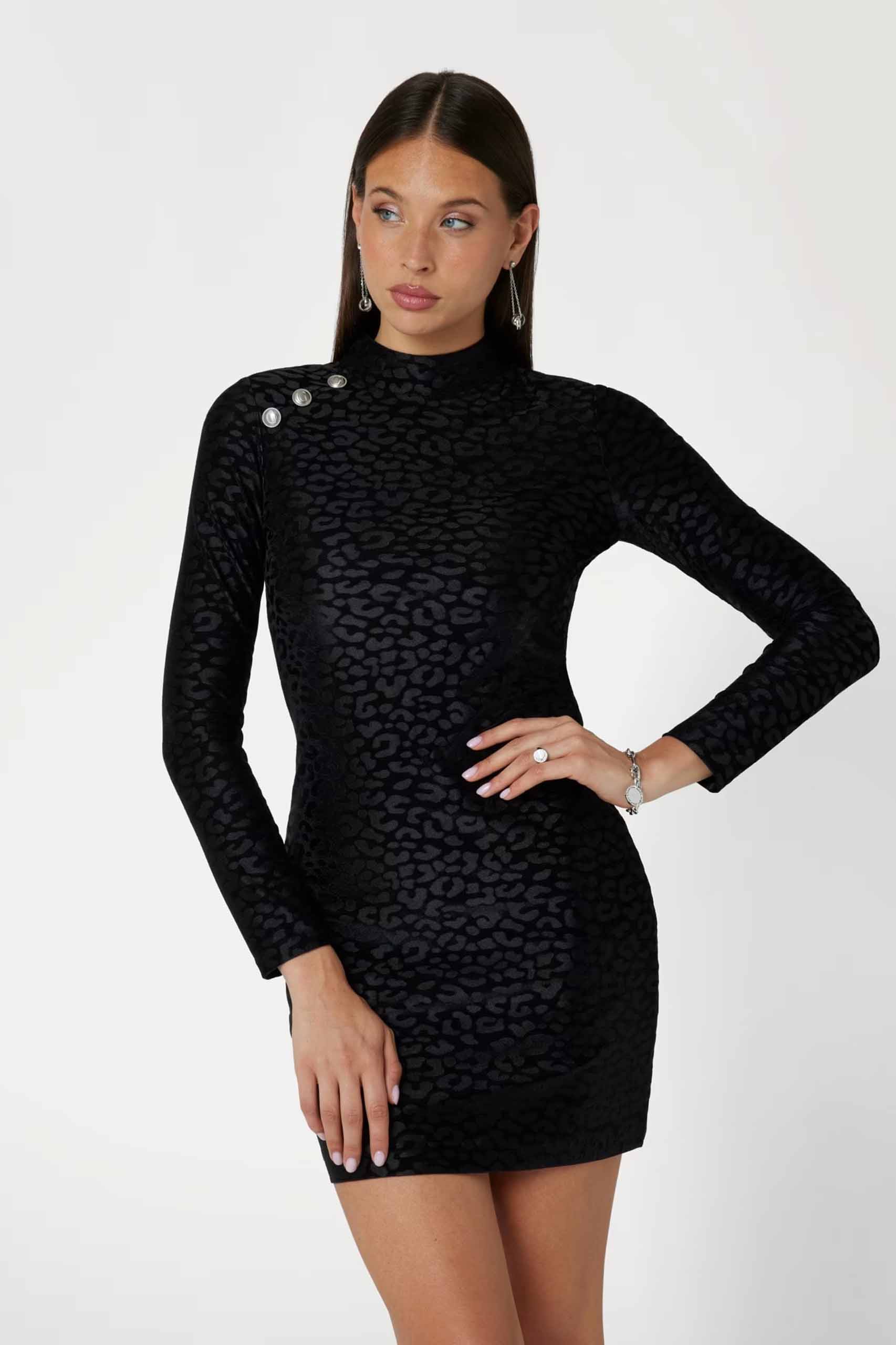 W4BK15KCGJ2 Vestido de la marca Guess Jeans Negro