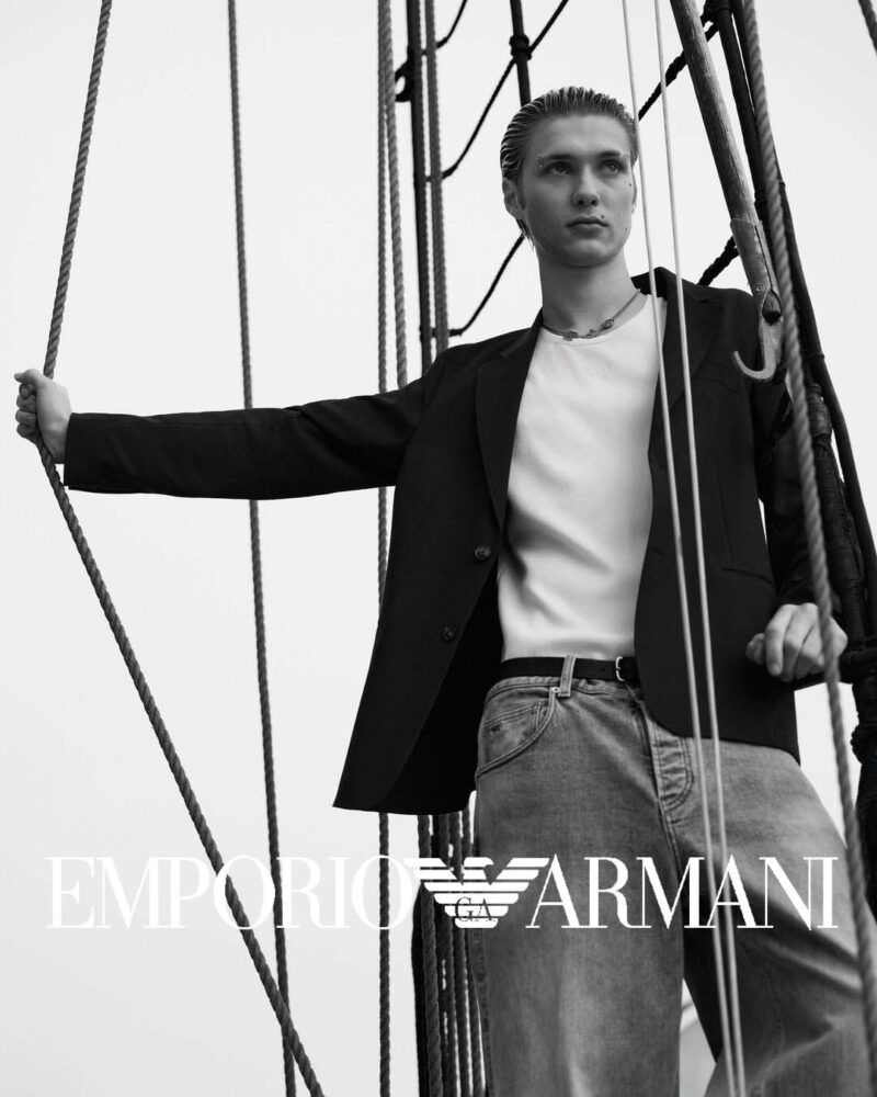 Winter season is coming._Discover the Emporio Armani Fall Winter 2024-25 Collection at the link in our bio.__Photographer @brunostaub_Model @samuel.owen1 _