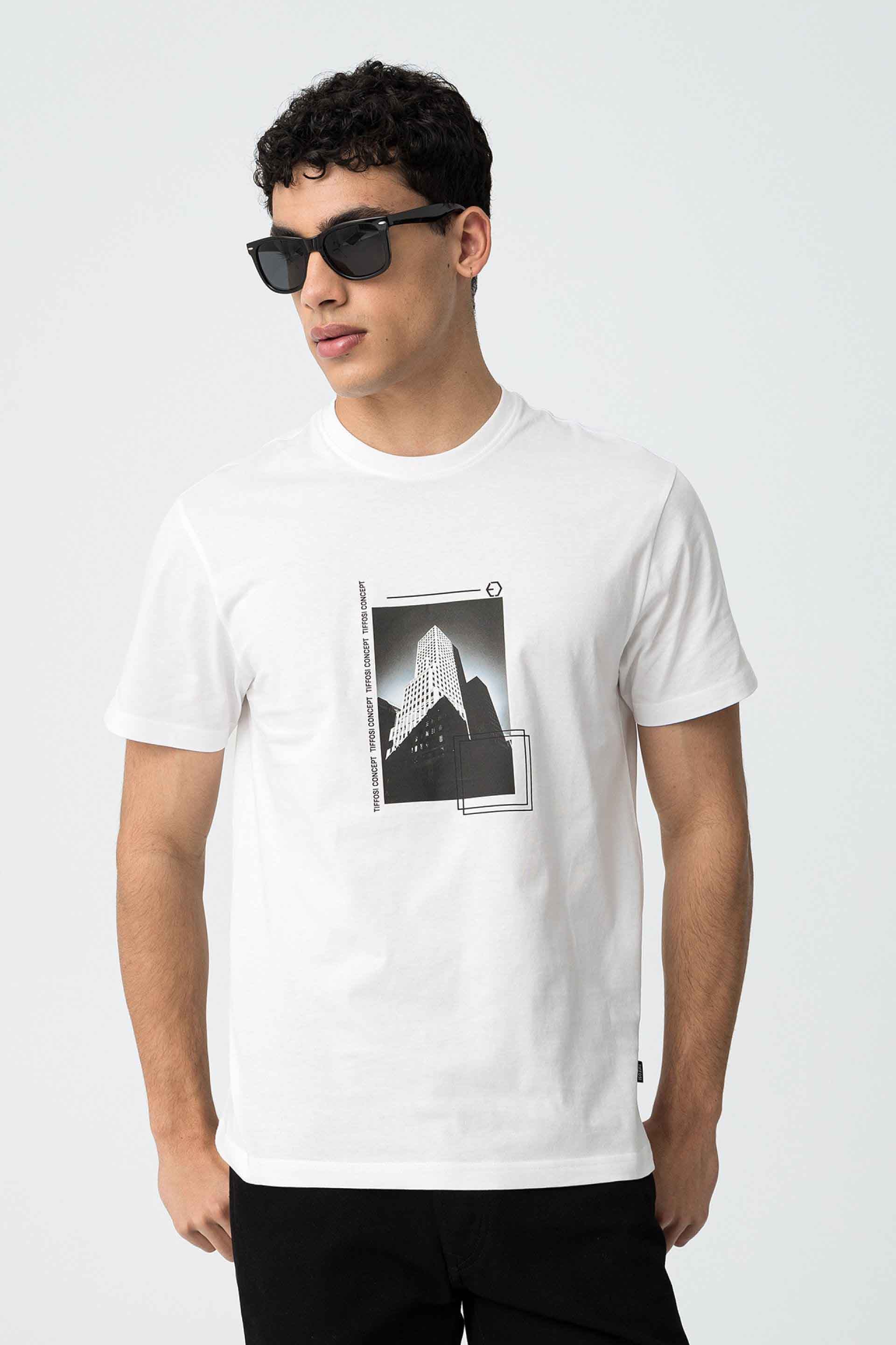 10063083bla Camiseta de la marca Tiffosi Blanco