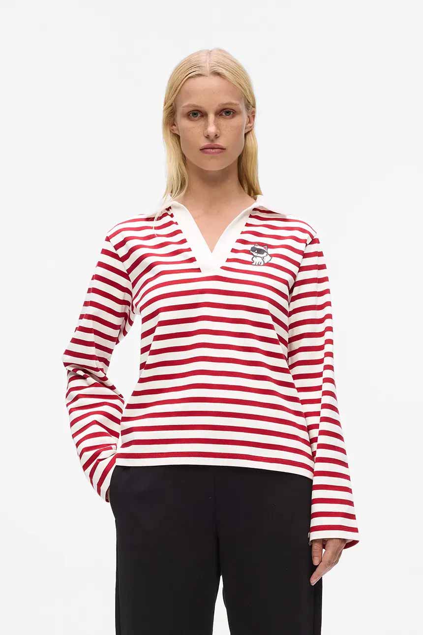 A4W17081ro Polo de la marca Karl Lagerfeld Rojo