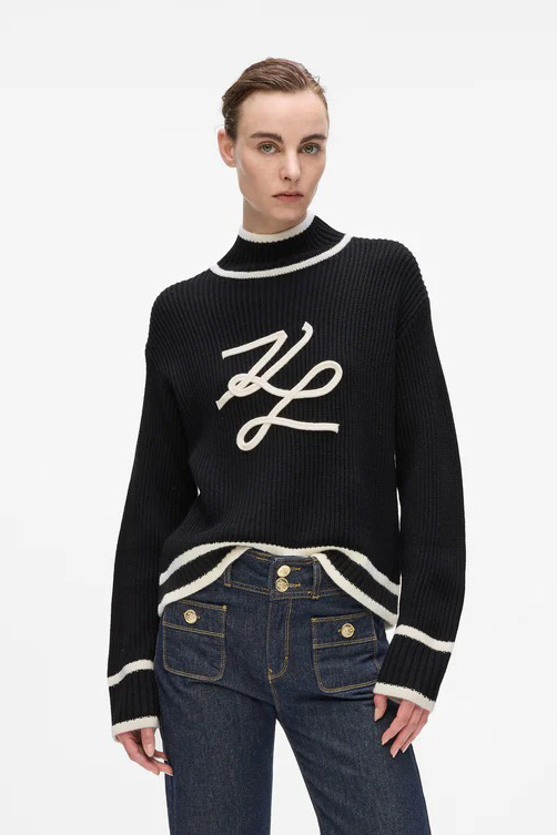 Suéter de la marca Karl Lagerfeld Negro