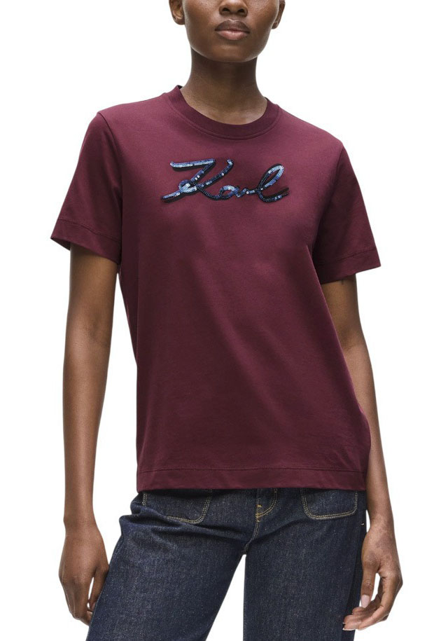 A4W17052gra Camiseta de la marca Karl Lagerfeld Granate