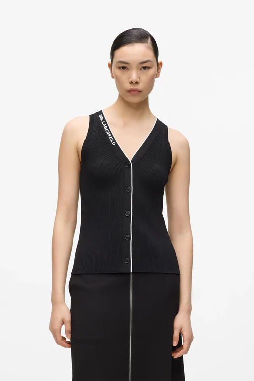 Top de la marca Karl Lagerfeld Negro