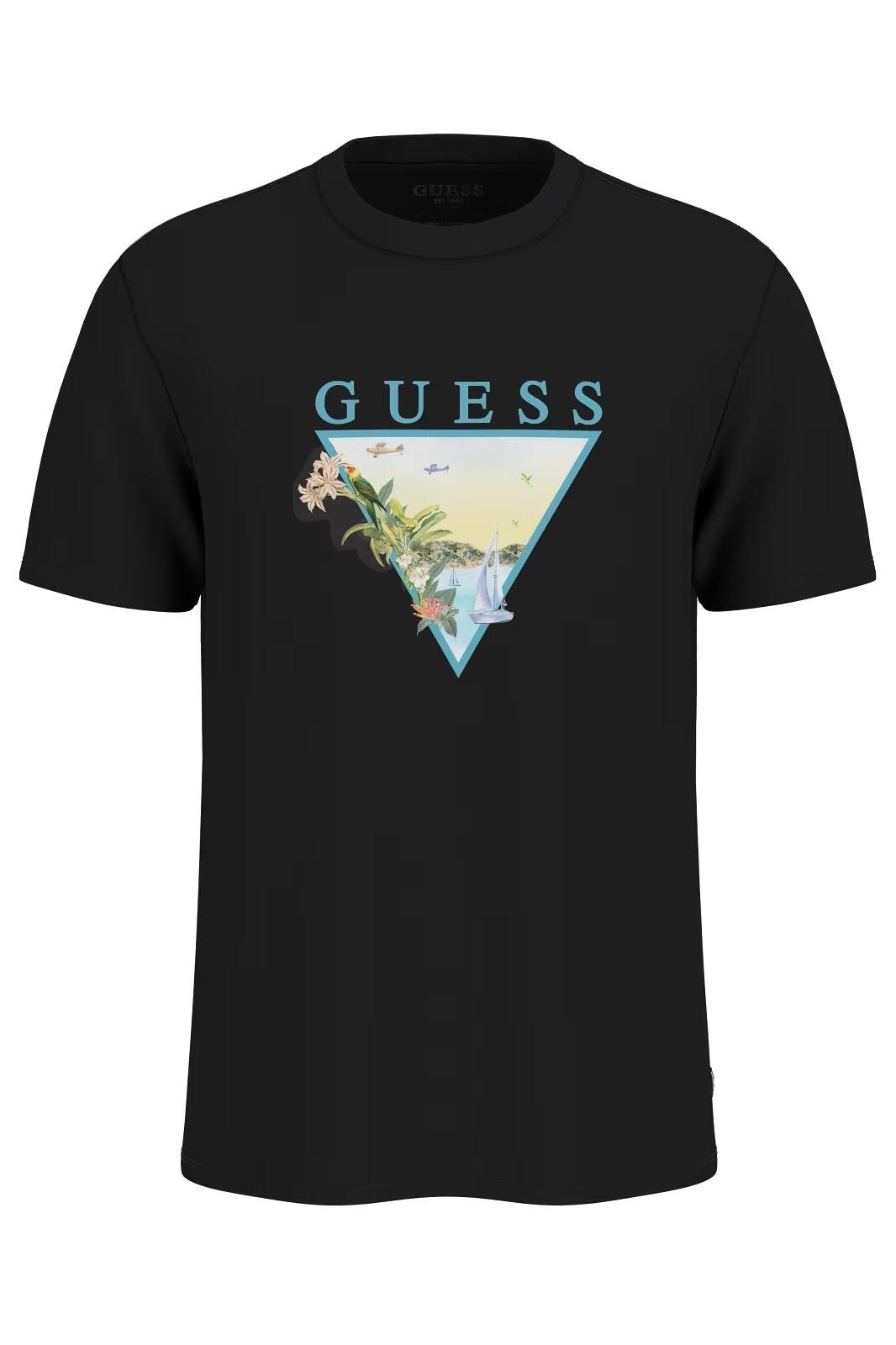 Camiseta de la marca Guess Jeans Negro