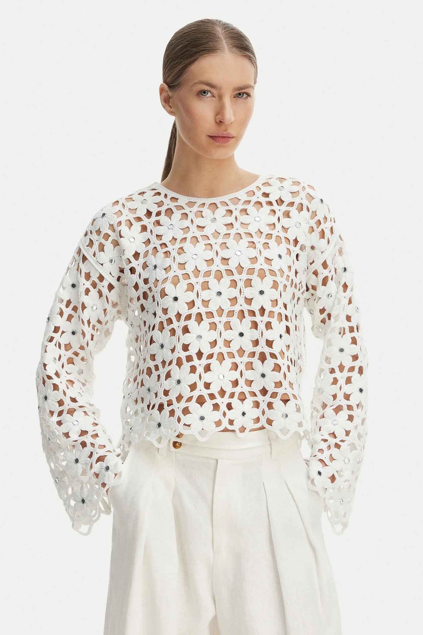 Top de la marca Michael Kors Blanco