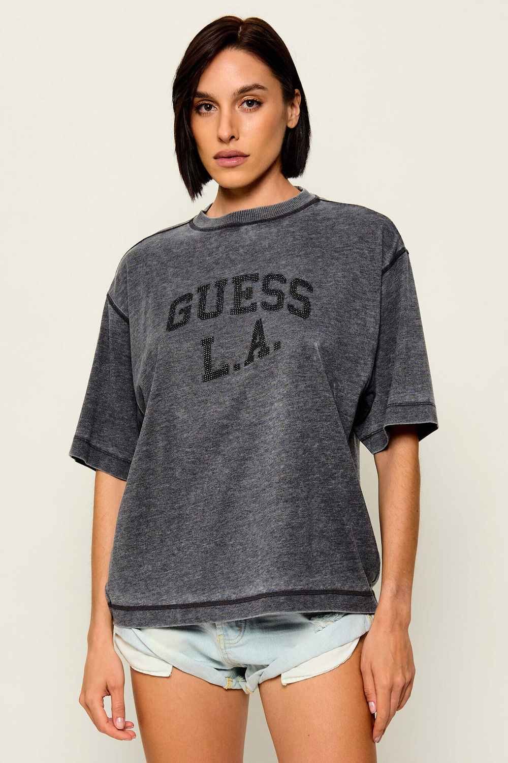 Camiseta de la marca Guess Jeans Gris